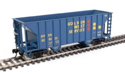 Walthers Mainline 910-56607 - 34' 100-Ton 2-Bay Hopper Golden West Service (GVSR) 629633 - HO Scale