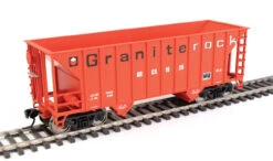 Walthers Mainline 910-56609 - 34' 100-Ton 2-Bay Hopper Granite Rock (GRCX) 1825 - HO Scale