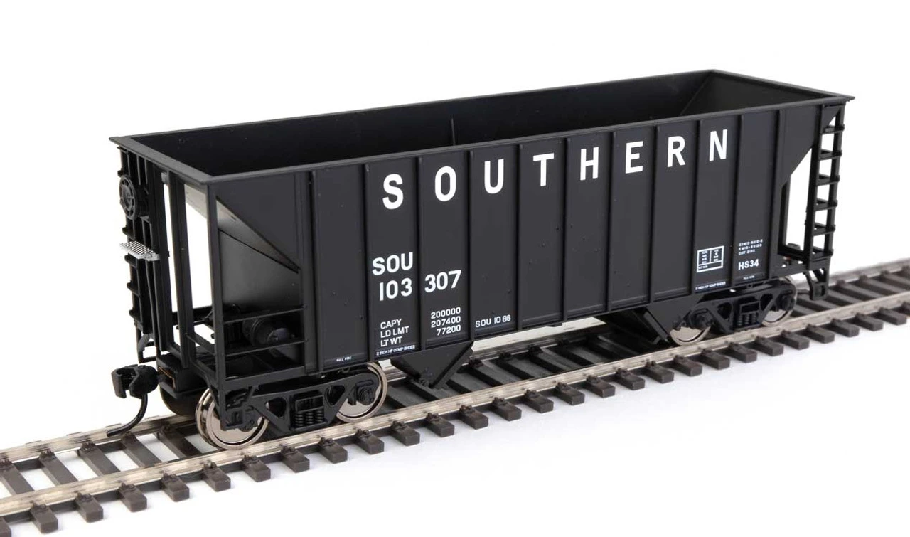 Walthers Mainline 910-56617 - 34' 100-Ton 2-Bay Hopper Southern (SOU) 103307 - HO Scale 1 Walthers Mainline 910-56617 - 34' 100-Ton 2-Bay Hopper Southern (SOU) 103307 - HO Scale
