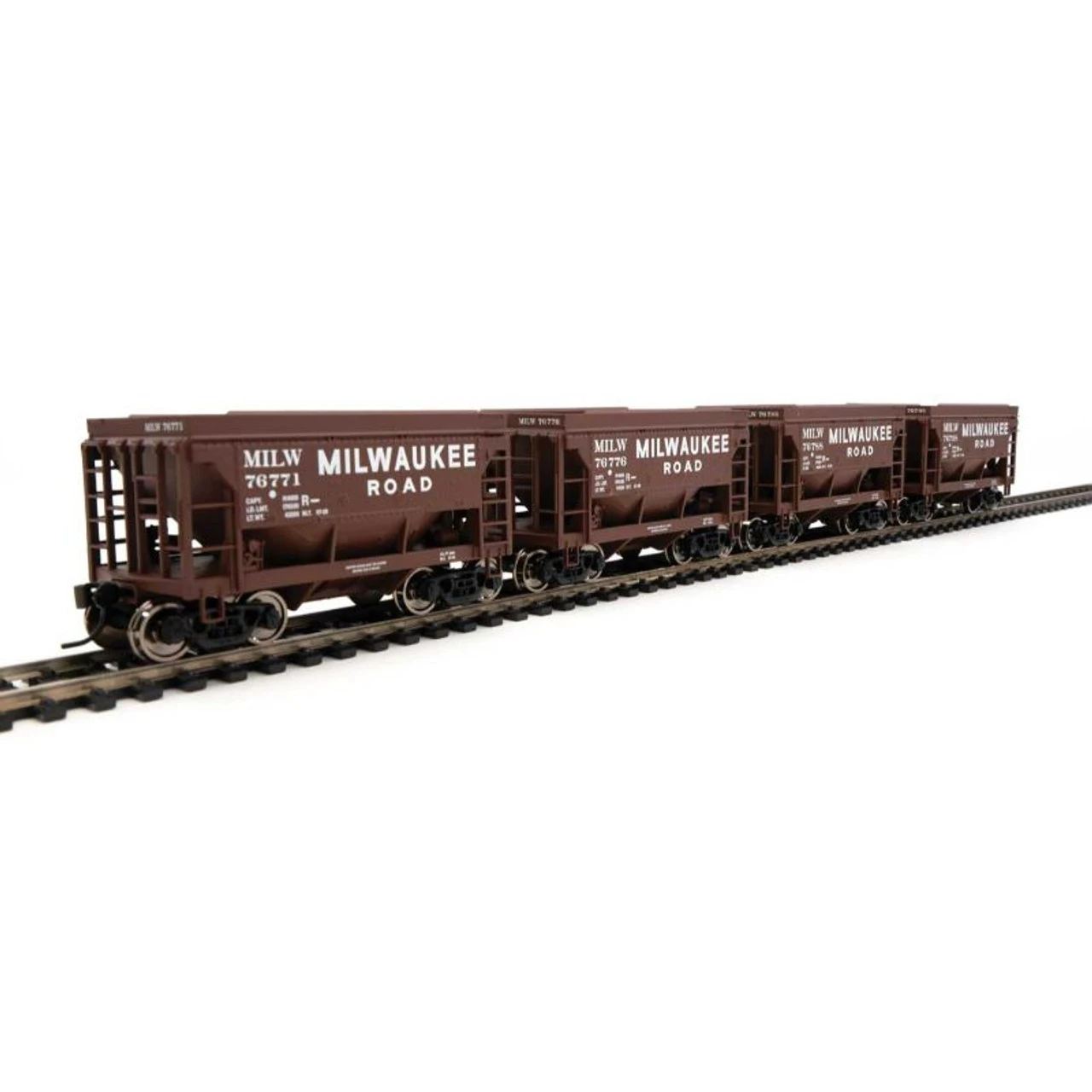 Walthers Mainline 910-58081 - 24' Taconite Ore Car 4-Pack Milwaukee Road (MILW) 76771, 76776, 76788, 76798 - HO Scale 1 Walthers Mainline 910-58081 - 24' Taconite Ore Car 4-Pack Milwaukee Road (MILW) 76771, 76776, 76788, 76798 - HO Scale