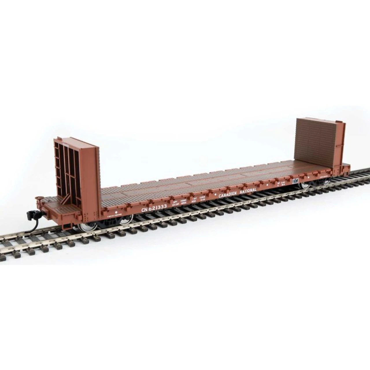 Walthers Mainline 910-5867 - 60' P-S Bulkhead Flatcar Canadian National (CN) 621442 - HO Scale 1 Walthers Mainline 910-5867 - 60' P-S Bulkhead Flatcar Canadian National (CN) 621442 - HO Scale