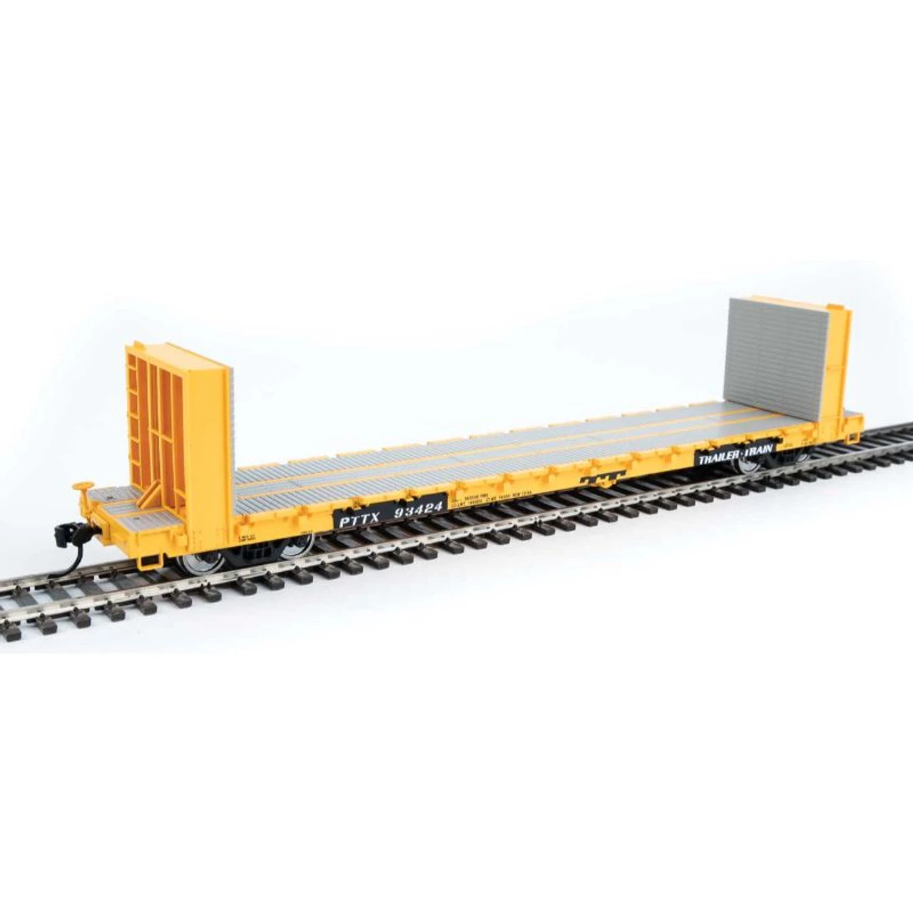 Walthers Mainline 910-5879 - 60' P-S Bulkhead Flatcar Trailer Train (PTTX) 93477 - HO Scale 1 Walthers Mainline 910-5879 - 60' P-S Bulkhead Flatcar Trailer Train (PTTX) 93477 - HO Scale