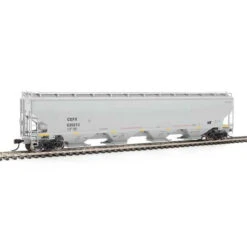 Walthers Proto 920-105853 - 67' Trinity 6351 4-Bay Covered Hopper - Ready To Run -- CIT Group-Capital Finance, Inc. (gray, Yellow Conspicuity Stripes (Capital Finance/CIT Group) CEFX 635313 - HO Scale