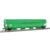 Walthers Proto 920-105855 - 67' Trinity 6351 4-Bay Covered Hopper - Ready To Run -- Incobrasa Industries Limited (green, Yellow Conspicuity Stripes) BRIX 97441 - HO Scale