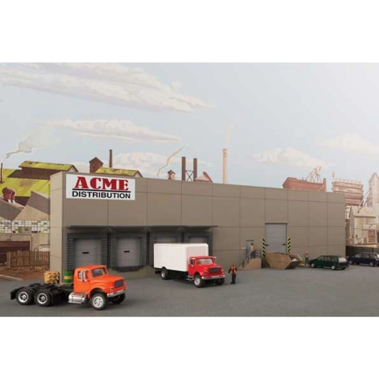 Walthers Cornerstone 933-4071 - Modern Concrete Warehouse Background Building - HO Scale Kit 1 Walthers Cornerstone 933-4071 - Modern Concrete Warehouse Background Building - HO Scale Kit