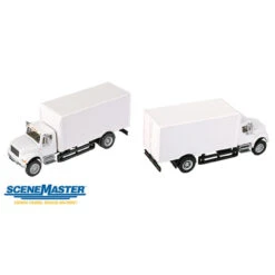 Walthers SceneMaster 949-11290 - International 4900 Single-Axle Box Van White Cab & Box - HO Scale