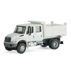 Walthers SceneMaster 949-11636 - 4300 Crew-Cab Dump Truck - White - HO Scale