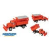 Walthers SceneMaster 949-11793 - Intl 4900 W/ Snow Plow/Spreader - Orange - HO Scale