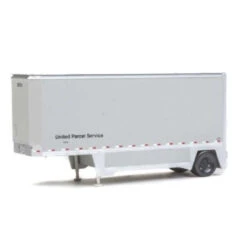 Walthers SceneMaster 949-2550 - 26' Drop-Floor Trailer UPS 2-Pack - HO Scale