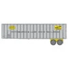 Walthers SceneMaster 949-2611 - Flexi-Van 40' Trailer 2-Pack - Assembled (yellow NYC Logo, Flexi-Van Placards; End Doors) New York Central (NYC) - HO Scale