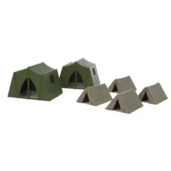 Walthers SceneMaster 949-4165 - Camping Tents - 4 Small, 2 Large - HO Scale