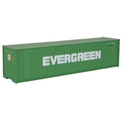 Walthers SceneMaster 949-8202 - 40' Hi Cube Corrugate Container W/ Flat Roof Evergreen - HO Scale
