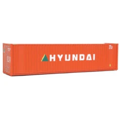 Walthers SceneMaster 949-8207 - 40' Hi Cube Corrugate Container W/ Flat Roof Hyundai - HO Scale