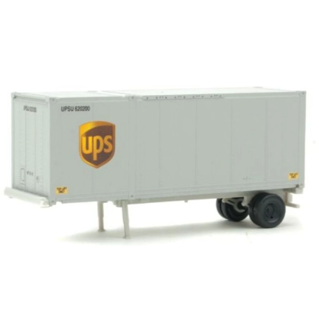 Walthers SceneMaster 949-8601 - 28' Container W/ Chassis UPS (2 Pack) - HO Scale 1 Walthers SceneMaster 949-8601 - 28' Container W/ Chassis UPS (2 Pack) - HO Scale