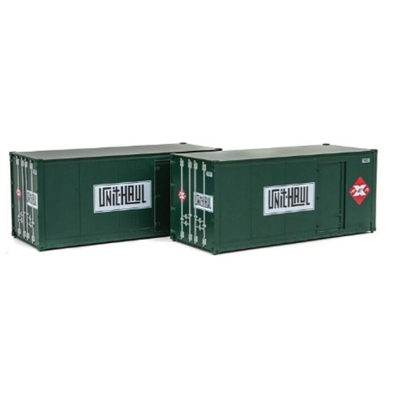 Walthers SceneMaster 949-8681 - 20' Smooth Side Container Unit Haul 2 Pack - HO Scale 1 Walthers SceneMaster 949-8681 - 20' Smooth Side Container Unit Haul 2 Pack - HO Scale