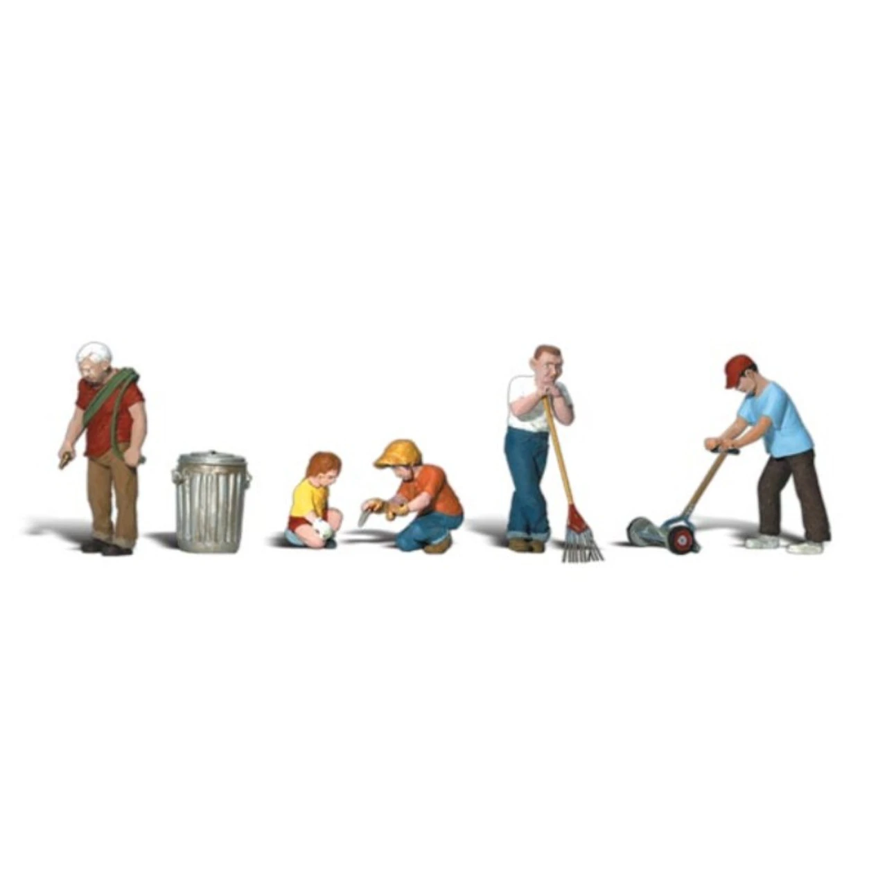 Woodland Scenics #1915 - Lawn Workers - HO Scale 1 Woodland Scenics #1915 - Lawn Workers - HO Scale