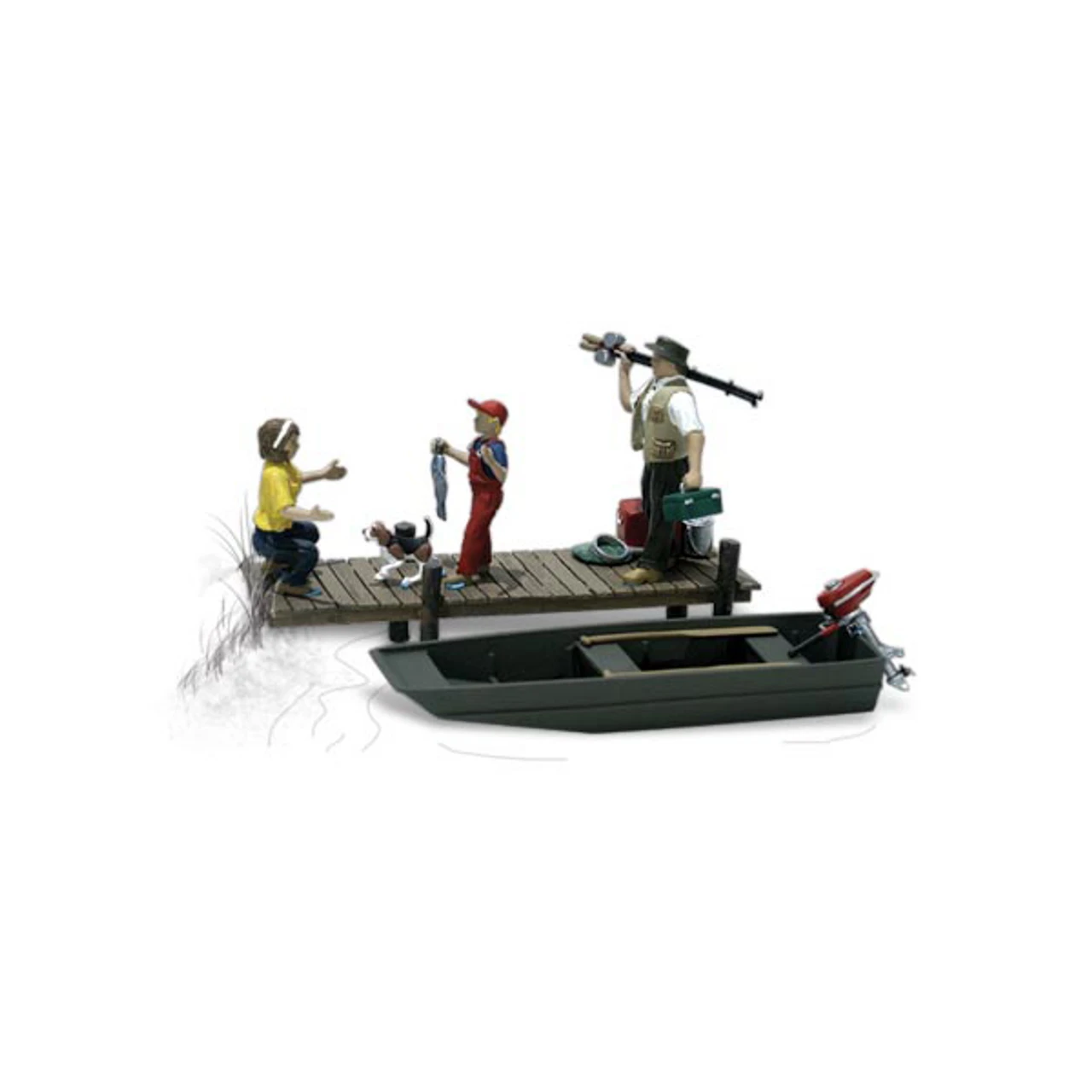 Woodland Scenics #1923 - Family Fishing - HO Scale 1 Woodland Scenics #1923 - Family Fishing - HO Scale