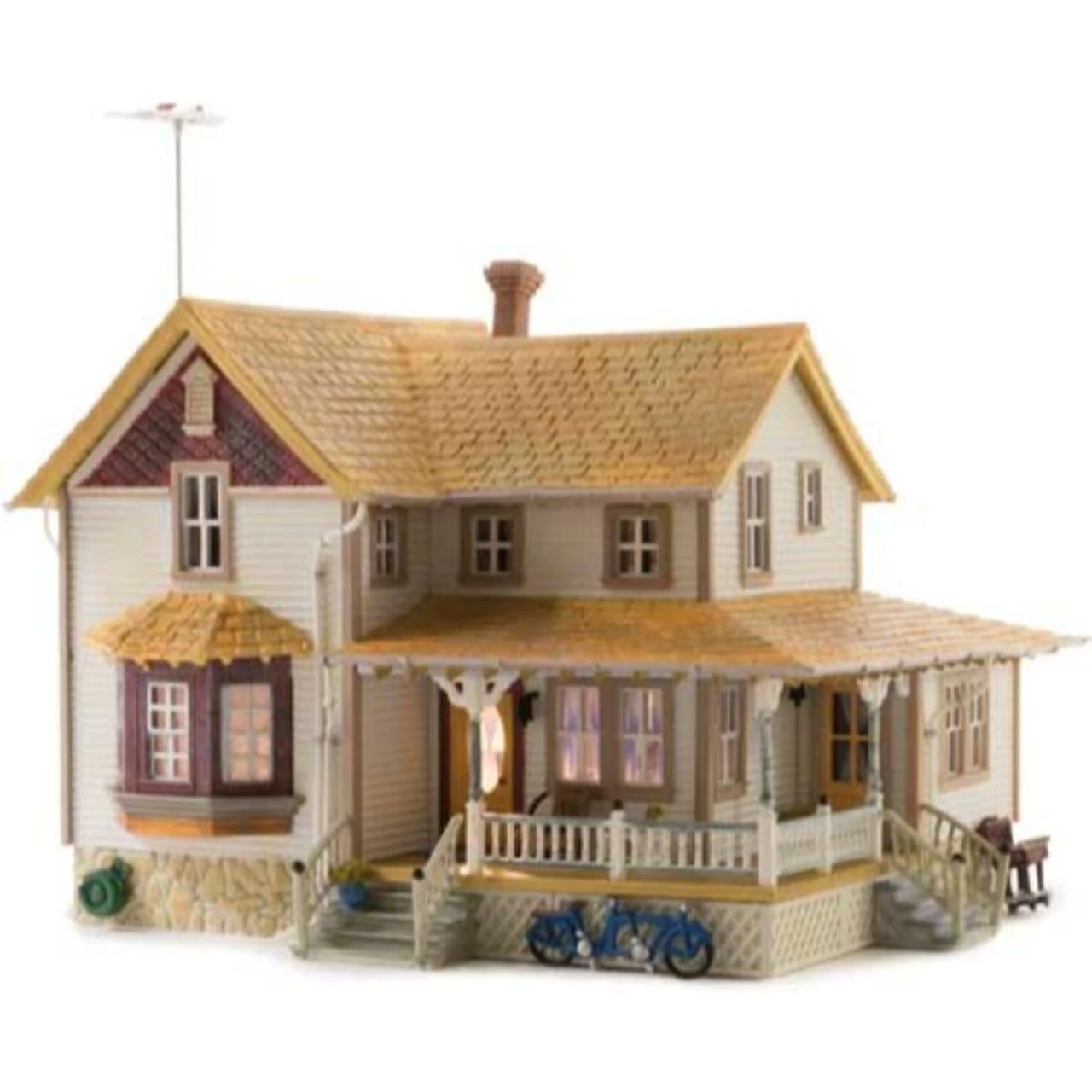 Woodland Scenics 5046 - Corner Porch House - HO Scale 1 Woodland Scenics 5046 - Corner Porch House - HO Scale